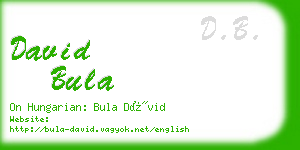 david bula business card